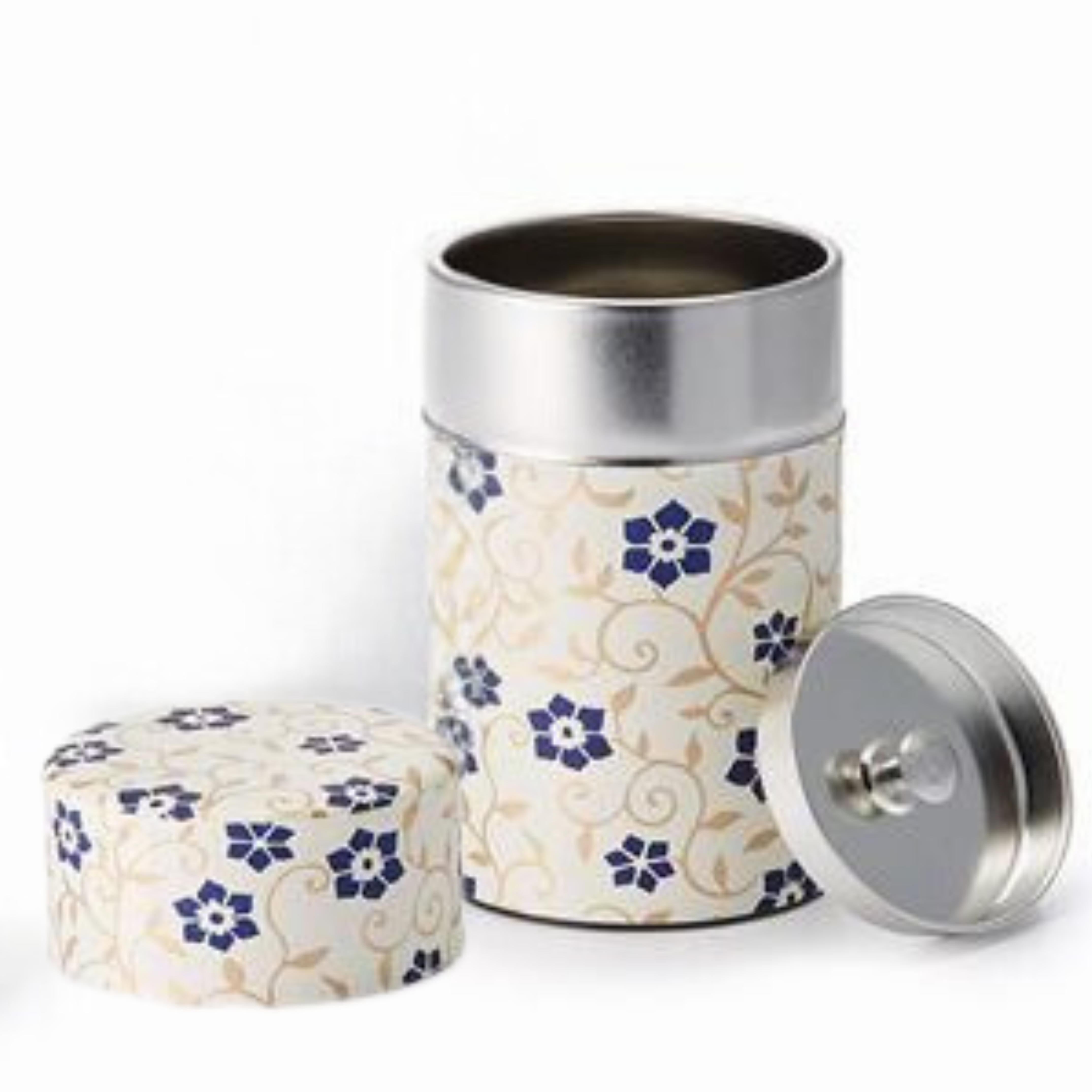 Tea Tin, Washi "Aimi", Cream or Taupe