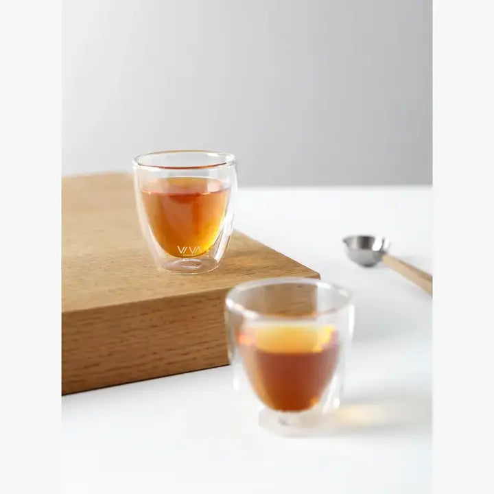 Teacup, Double-Walled Glass, Set of 2