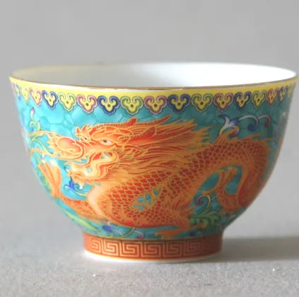 Teacup, Set of 2, Dragon & Phoenix