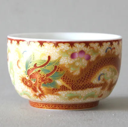 Teacup, Set of 2, Dragon & Phoenix