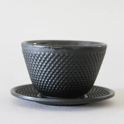 Tea Cups, Iron 3 oz Set with Saucer