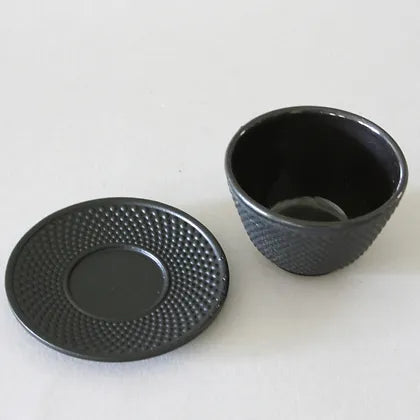 Tea Cups, Iron 3 oz Set with Saucer