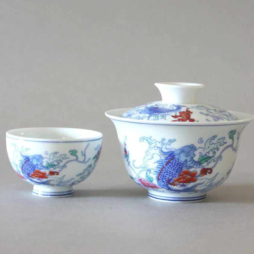 Gaiwan + 2 Cups, Carp Design