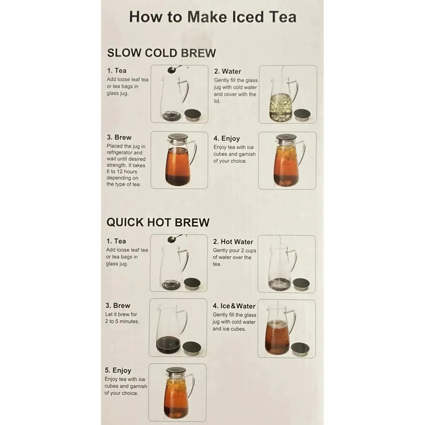 Tetera para preparar té en frío, vidrio, turquesa, 50 oz