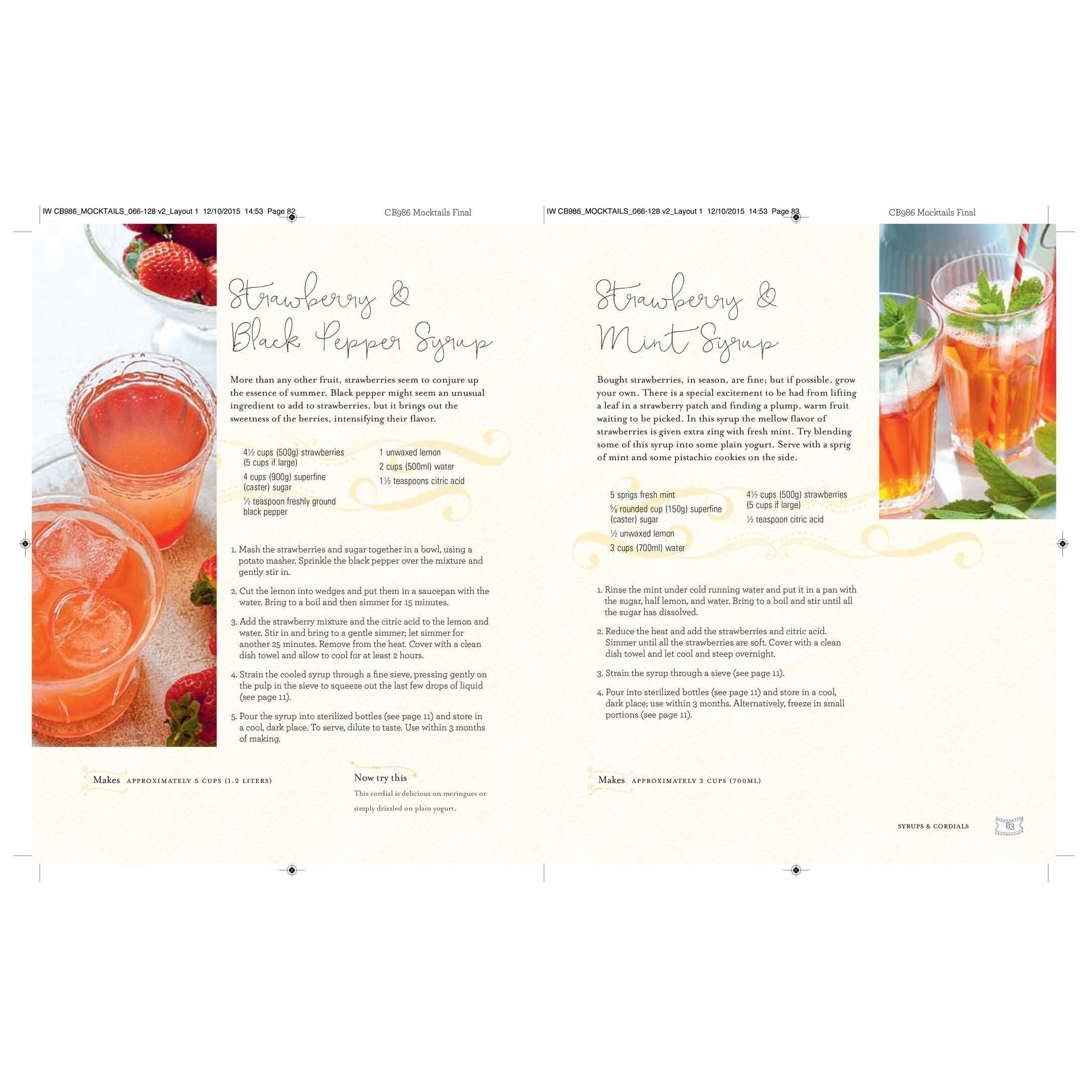 Mocktails: Cordials, Syrups, Infusions & More