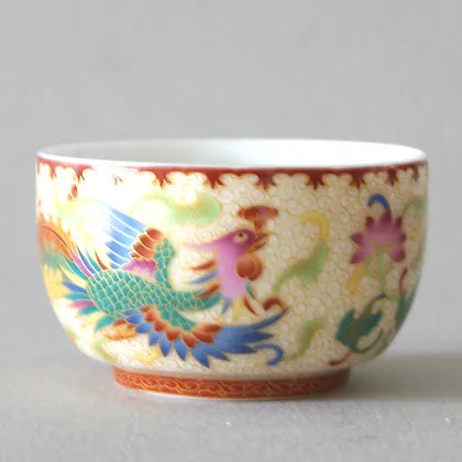 Teacup, Set of 2, Dragon & Phoenix