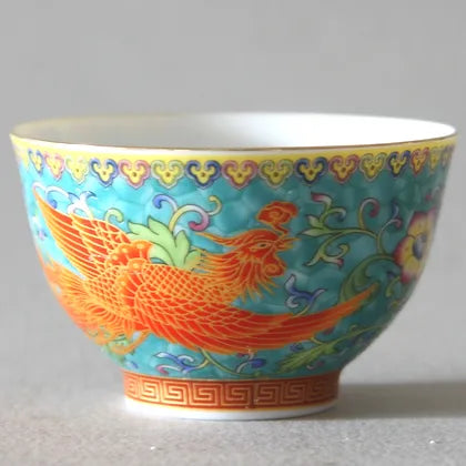 Teacup, Set of 2, Dragon & Phoenix