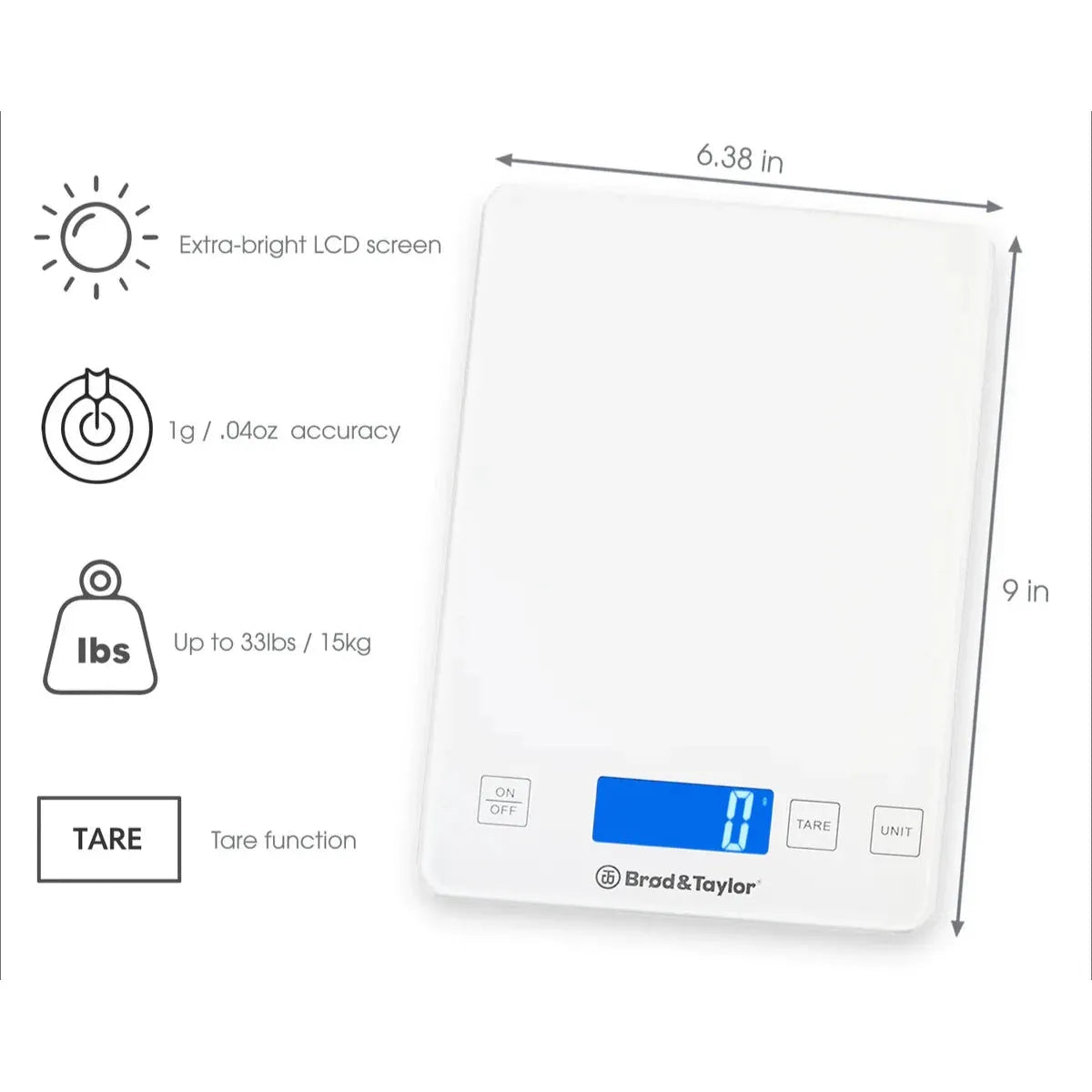 High Capacity Digital Scale, White