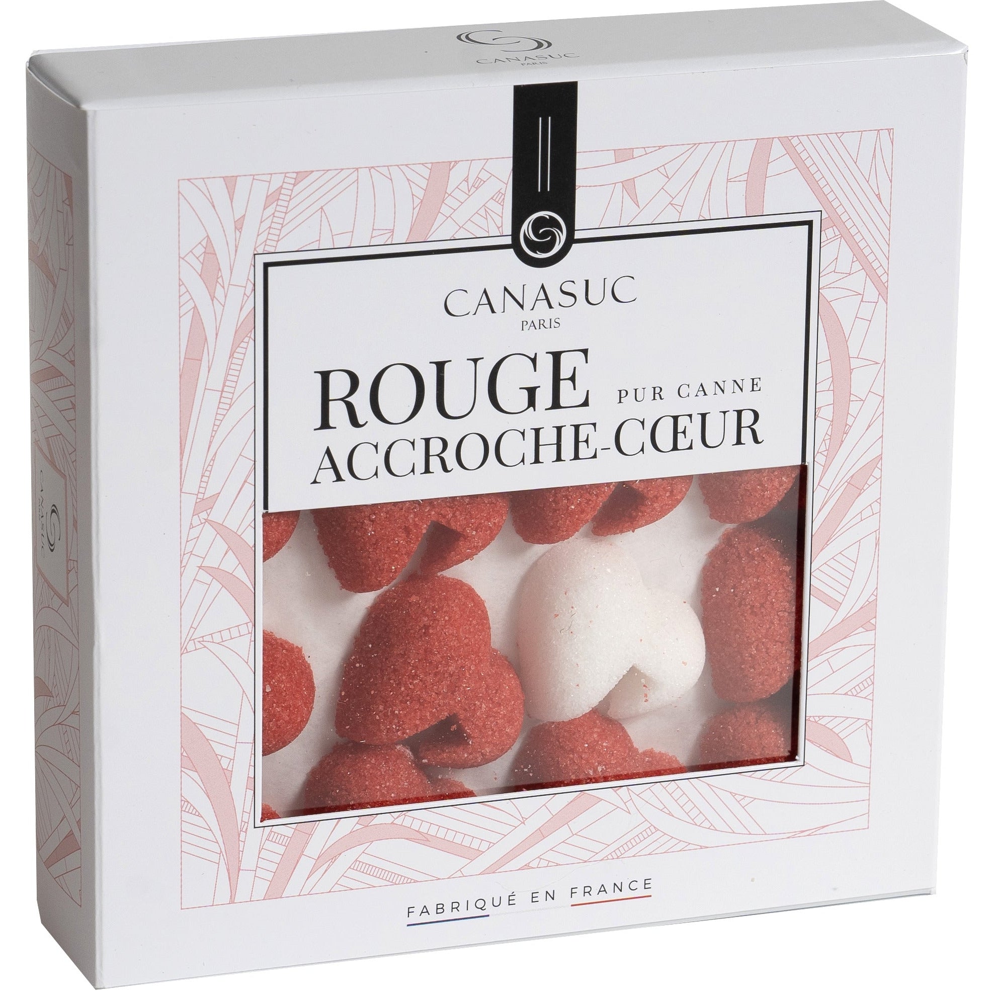 Canasuc Paris, L'Accroche Coeur Pur Sucre de Canne Rouge et Blanc